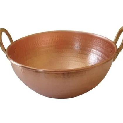 Imagem de Tacho De Cobre Puro De 25 Litro 52Cm Diâmetro