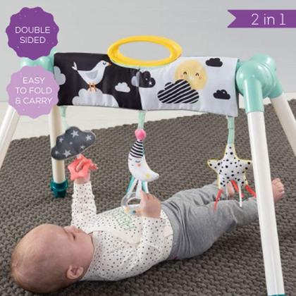 Taf Toys Mini Moon Take-to-Play Baby Activity Gym Newborn All Time Entertainment, Double Sided for 2 Developmental Stages, Foldable, Easy Storage and Mobility, Perfect to Use with Bouncers. Imagem de Taf Toys Mini Moon Take-to-Play Baby Activity Gym Newborn All Time Entertainment, Double Sided for 2 Developmental Stages, Foldable, Easy Storage and Mobility, Perfect to Use with Bouncers.
