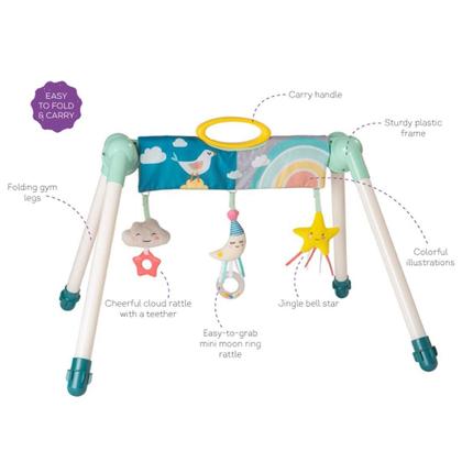 Taf Toys Mini Moon Take-to-Play Baby Activity Gym Newborn All Time Entertainment, Double Sided for 2 Developmental Stages, Foldable, Easy Storage and Mobility, Perfect to Use with Bouncers. Imagem de Taf Toys Mini Moon Take-to-Play Baby Activity Gym Newborn All Time Entertainment, Double Sided for 2 Developmental Stages, Foldable, Easy Storage and Mobility, Perfect to Use with Bouncers.
