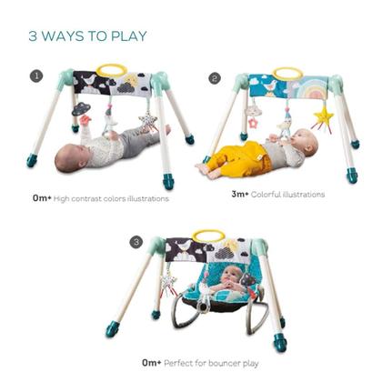 Taf Toys Mini Moon Take-to-Play Baby Activity Gym Newborn All Time Entertainment, Double Sided for 2 Developmental Stages, Foldable, Easy Storage and Mobility, Perfect to Use with Bouncers. Imagem de Taf Toys Mini Moon Take-to-Play Baby Activity Gym Newborn All Time Entertainment, Double Sided for 2 Developmental Stages, Foldable, Easy Storage and Mobility, Perfect to Use with Bouncers.