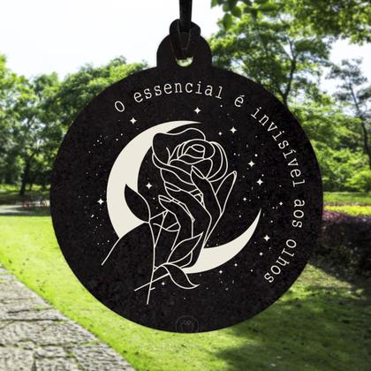 Imagem de Tag Decorativa Redonda em MDF com Frase Motivacional Placa Decorativa Mini 8x9