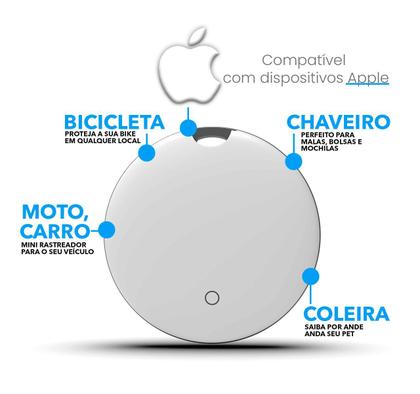 Imagem de Tag Rastreador De Objetos Pets Malas Gps Faaftag + Chaveiro Couro Caramelo - Faaftech