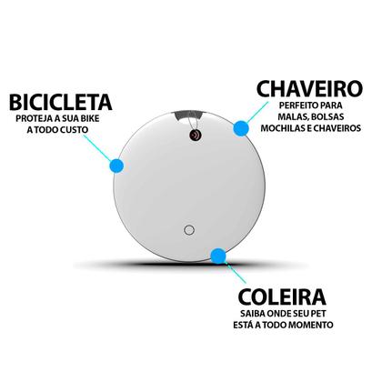 Imagem de Tag Rastreador De Objetos Pets Malas Gps Faaftag + Chaveiro Couro Caramelo - Faaftech