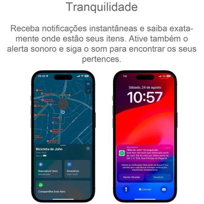 Imagem de Tag Rastreador de Objetos Pets Malas GPS Faaftag + Chaveiro Preto 