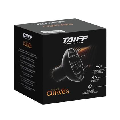 Imagem de Taiff Curves difusor definidor de cachos 15x15cm preto em plástico - Taiff Profissional