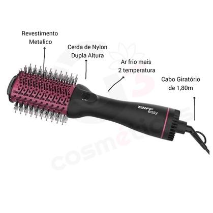 Imagem de Taiff Escova Seca Modela e Volumiza Easy Oval Pink Rosa 127V