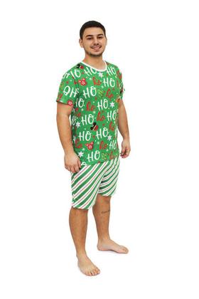 Imagem de Tal Pai Tal Pet Pijama Masculino Curto e Roupa Pet Natal HoHo Green