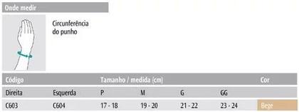 Imagem de Tala Para Punho e Polegar C612 Esquerda Curta - Chantal