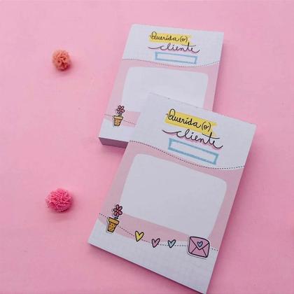 Imagem de Talão Bloco Carta De Agradecimento Ao Cliente 10x7cm 100 folhas