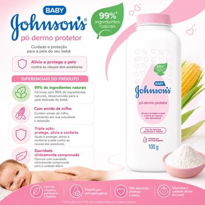 Imagem de Talco Johnson & Johnson Baby Dermo Protetor 100g