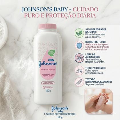 Imagem de Talco Johnson & Johnson Baby Dermo Protetor 100g