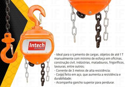 Imagem de Talha Manual 1 T Com Corrente De 3 Metros