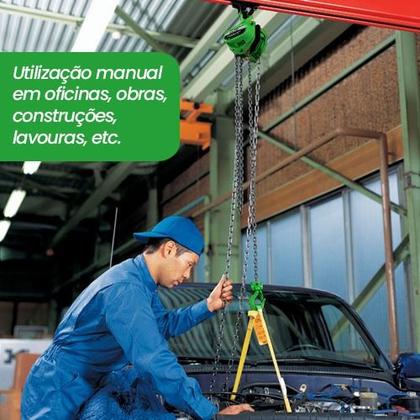 Imagem de Talha Manual 1 Tonelada 1000 Kg Com Corrente 5 Metros Trato