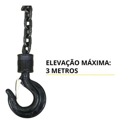 Imagem de Talha Manual Corrente Levantamento Iça Carga 2t Elevação 3m