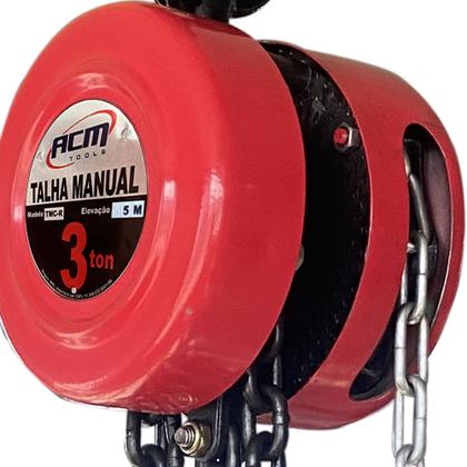Imagem de Talha Manual Redonda 3Ton x 5Mts TMC3000/5R ACM TOOLS