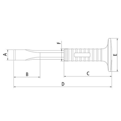 Imagem de Talhadeira c/empunhadeira 25x300mm 44473/930