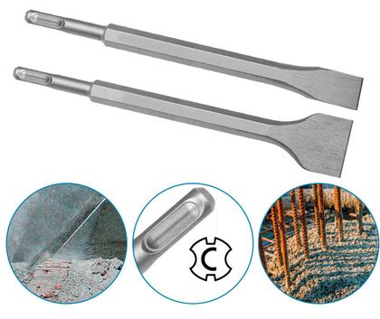 Imagem de Talhadeira e Talhadeira Tipo Pá Sds Plus Martelete Impacto Dewalt Bosch Makita Vanádio 6 Und