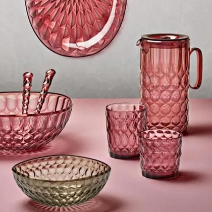 Imagem de Talheres de salada guzzini em acrílico vanity terra 27,5cm mauve 129600te280