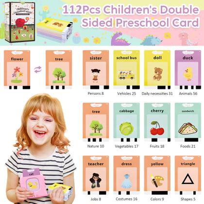 Imagem de Talking Flash Cards Kuovei Kids Toddler com 224 palavras visuais