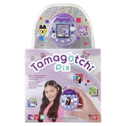 Tamagotchi Pix Sky Purple - Virtual Pet com Câmera e Jogos