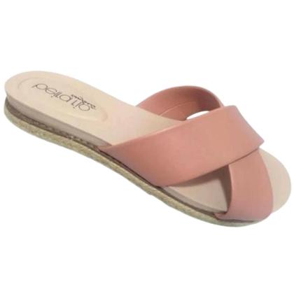 Imagem de Tamanco Chinelo Feminino Tiras Cruzadas Conforto Beira Rio 8321.931.18621 Light Blush N 39