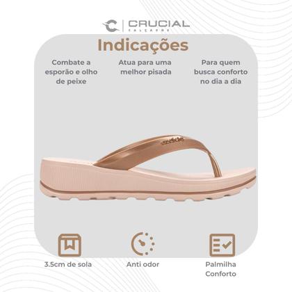 Imagem de Tamanco Fem Anabela Azaleia Anatomico Leve Esporão Fascite