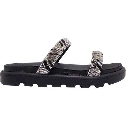 Imagem de Tamanco Feminino Papete Flatform Casual Dia a Dia com Strass Vizzano 6459.110