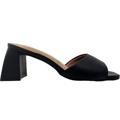 Imagem de Tamanco feminino preto salto baixo