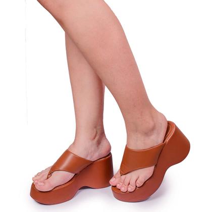 Imagem de Tamanco Feminino Salto Anabela Plataforma Alto Confortável