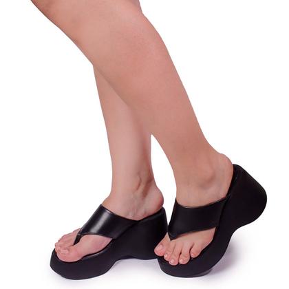 Imagem de Tamanco Feminino Salto Anabela Plataforma Alto Confortável