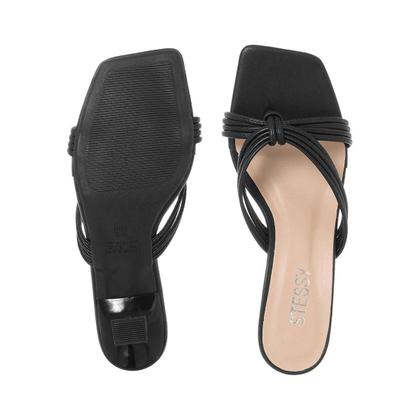 Imagem de Tamanco Feminino Sandália Salto Taça Moda Conforto Tiras Trançada