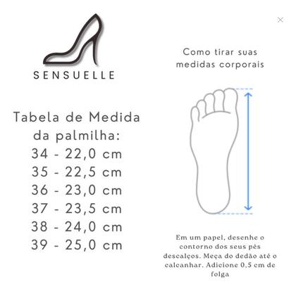 Imagem de Tamanco Mule Feminino Bico Fino Folha Verniz Salto Taça Tira