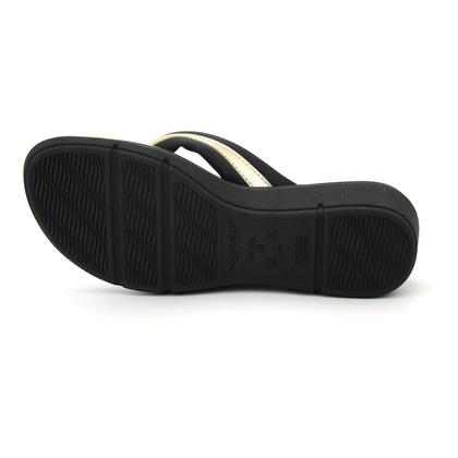 Imagem de Tamanco Piccadilly 540357 Chinelo Salto Anabela Dedo Fivela Feminino