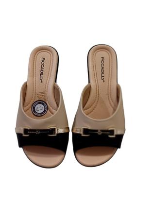 Imagem de Tamanco Piccadilly Marfim/Preto 500375