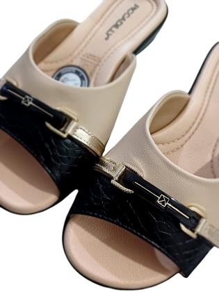 Imagem de Tamanco Piccadilly Marfim/Preto 500375