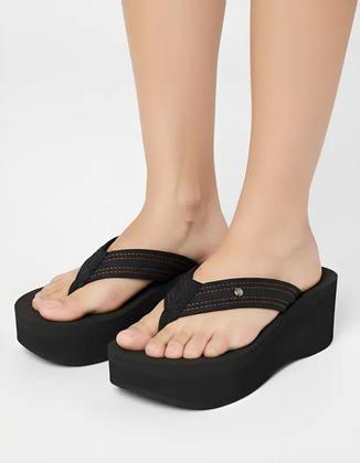 Imagem de Tamanco Plataforma Anabela DuRio Tijuca  Conforto, Estilo, Plataforma Anatômica, Fácil de Calçar, Tendência Magalu