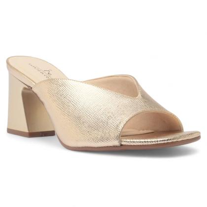 Imagem de Tamanco Sapato da Corte Salto Bloco Médio Recorte V