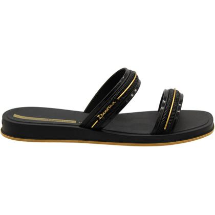 Imagem de Tamanco Slide Ipanema Glow Slide Tiras Tramadas Friso Metalizado Feminino