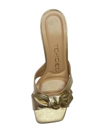 Imagem de Tamanco Tchocco Couro Seda Ouro - 10250