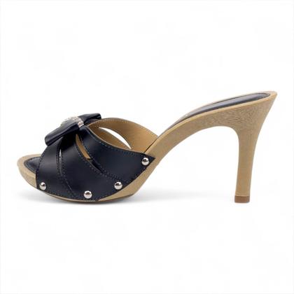 Imagem de Tamanco Tchocco Salto Fino com laço e Strass