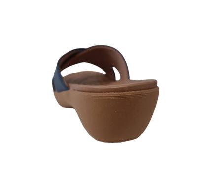 Imagem de Tamanco Usaflex  AE0911 Anabela Conforto em Couro Azul