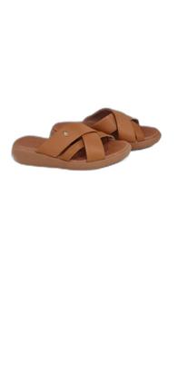 Imagem de Tamanco Usaflex AI3003 Conforto em Couro Anabela Caramelo