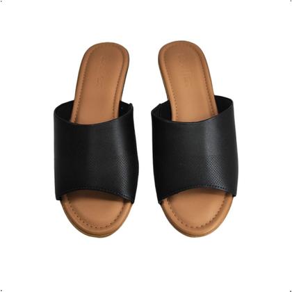 Imagem de Tamanco Usaflex Ortopedico Couro Anabela Conforto AC5711