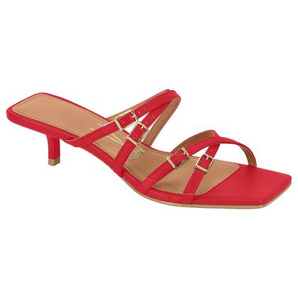 Imagem de Tamanco Vizzano Salto Baixo Fino Fivelas Tiras Transpassadas