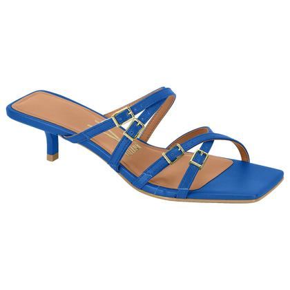 Imagem de Tamanco Vizzano Salto Baixo Fino Fivelas Tiras Transpassadas