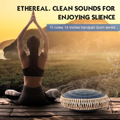 Imagem de Tambor de língua de aço NBMICSO 15 Note 35,56 cm, tecla D com livro de música