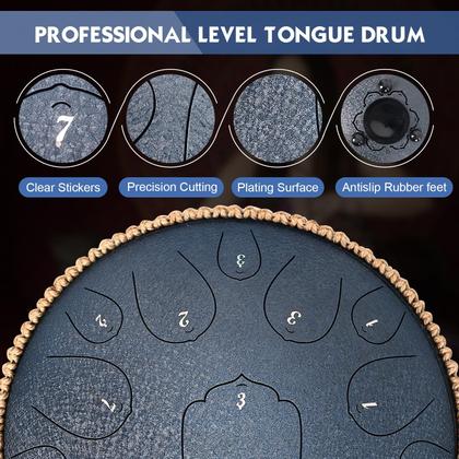 Imagem de Tambor de língua de aço NBMICSO 15 Note 35,56 cm, tecla D com livro de música