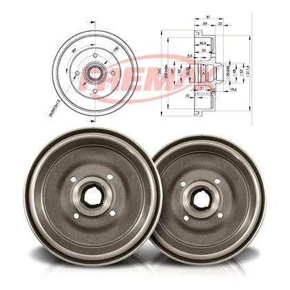 Imagem de Tambor Freio Traseiro Gol 1.0 1.6 2009 A 2013