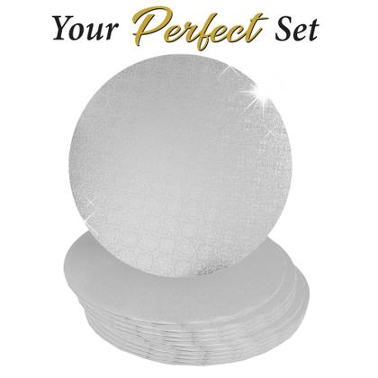 Imagem de Tambor redondo Cake Pastry O'CREME Silver 10 polegadas e 0,6 cm