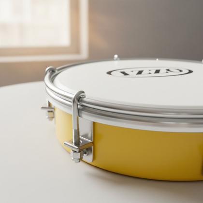 Imagem de Tamborim 6" Abs Amarelo C/ Pele Leitosa Izzo 3691am